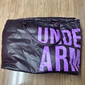 Under Armour Black Tote with Purple Lettering